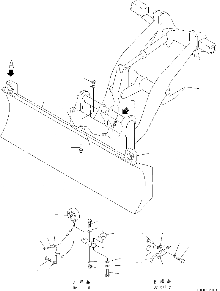 Схема запчастей Komatsu WA100-5-SN - ОТВАЛ (КОМПОНЕНТЫ (ОБСЛУЖИВ-Е)) (P.A.P.) (С MULTI COPLER) РАБОЧЕЕ ОБОРУДОВАНИЕ