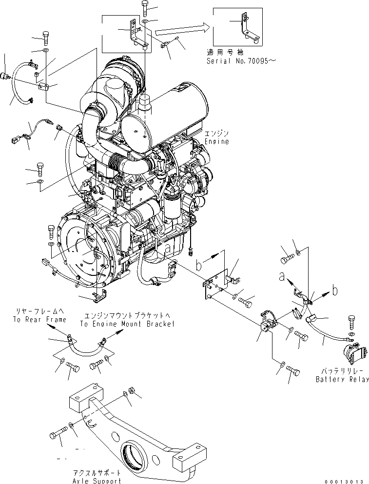 Схема запчастей Komatsu WA100-5-CN - Э/ПРОВОДКА ДВИГАТЕЛЯ (/) (STARTER Э/ПРОВОДКА И ДАТЧИК) КОМПОНЕНТЫ ДВИГАТЕЛЯ