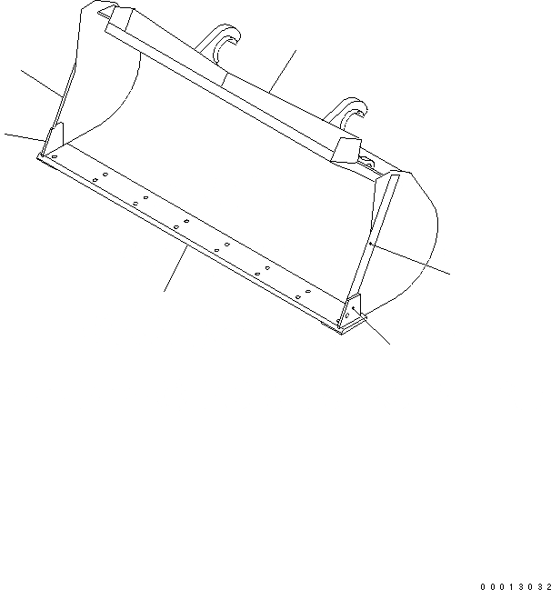 Схема запчастей Komatsu WA100-5-CN - КОВШ .M (СОЕДИНИТ. УСТР-ВО) (LIGHT МАТЕРИАЛERIAL)(С НА БОЛТАХ CUTTI NG КРОМКА¤ .M) РАБОЧЕЕ ОБОРУДОВАНИЕ