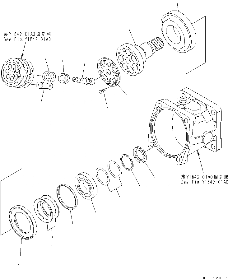 Схема запчастей Komatsu WA100-5-CN - HST МОТОР (/) ОСНОВН. КОМПОНЕНТЫ И РЕМКОМПЛЕКТЫ