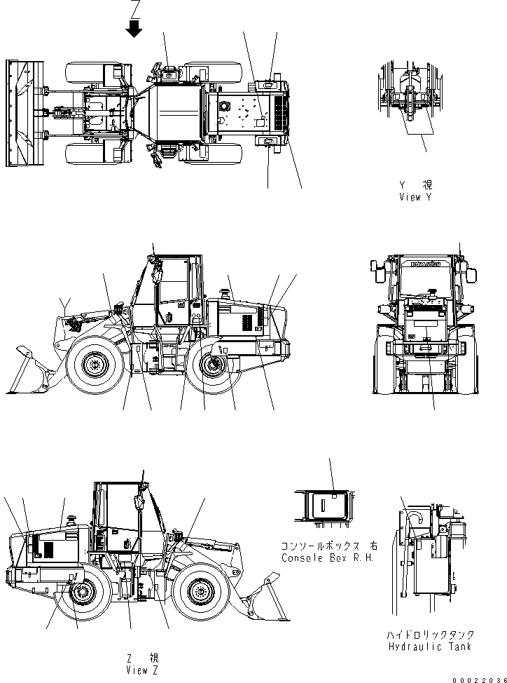 Схема запчастей Komatsu WA100-5-SS - МАРКИРОВКА (SUPER БЕСШУМН. СПЕЦИФ-Я) МАРКИРОВКА