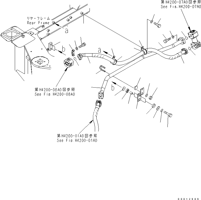 Схема запчастей Komatsu WA100-5-TK - ГИДРОЛИНИЯ (ВОЗВРАТ. ЛИНИЯ) ГИДРАВЛИКА