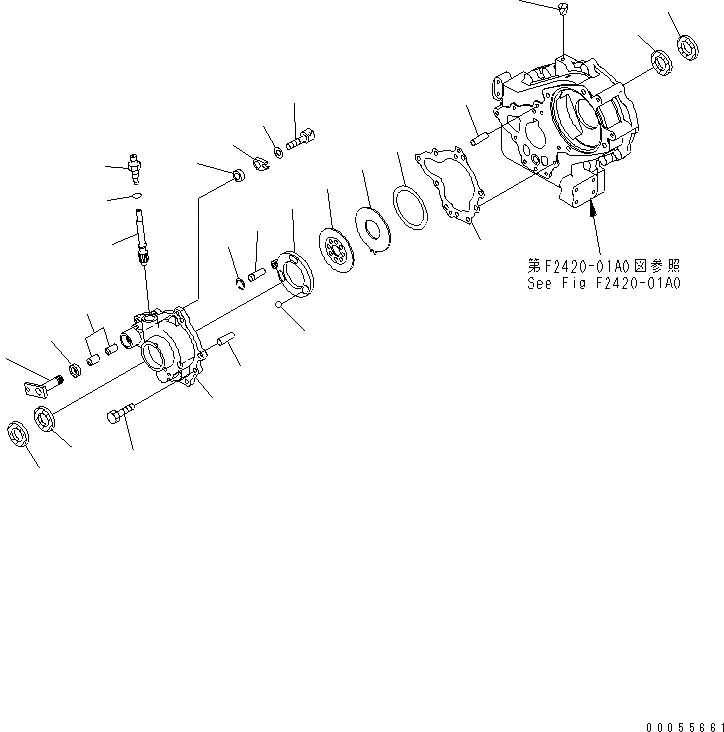 Схема запчастей Komatsu WA100M-3 - ПЕРЕДАЧА (ВНУТР. ЧАСТИ¤ /)(№-) СИЛОВАЯ ПЕРЕДАЧА