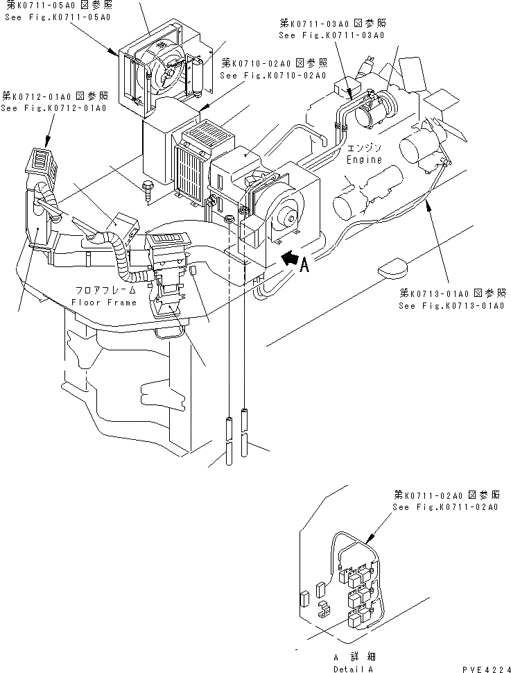 Схема запчастей Komatsu WA100M-3 - КОНДИЦ. ВОЗДУХА (БЛОК КОНДИЦ. ВОЗДУХА) OPERATIORS ОБСТАНОВКА И СИСТЕМА УПРАВЛЕНИЯ