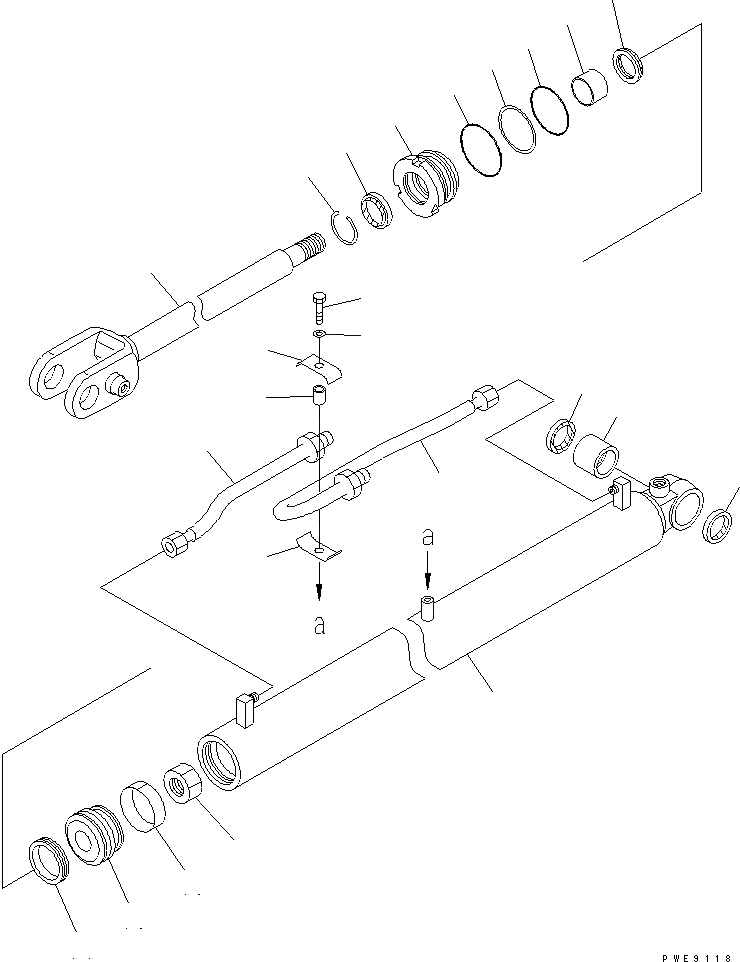 Схема запчастей Komatsu WA100M-3 - ГИДРОЦИЛИНДР ПОДЪЕМА(№-) ОСНОВН. КОМПОНЕНТЫ И РЕМКОМПЛЕКТЫ