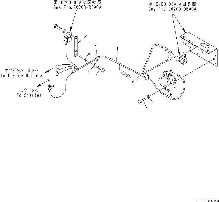 Схема запчастей Komatsu WA100M-3-CB - ПРОВОДКА (ЗАДН. ЛИНИЯ)(№-) ЭЛЕКТРИКА