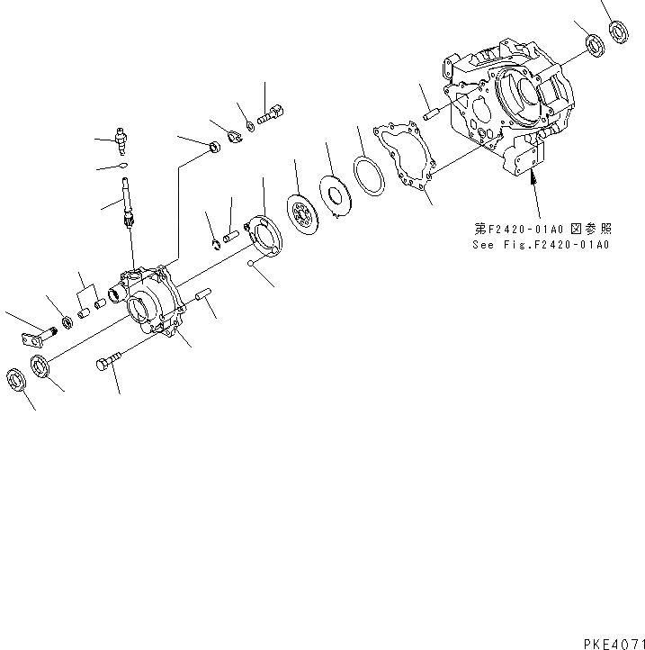 Схема запчастей Komatsu WA100M-3-CB - ПЕРЕДАЧА (ВНУТР. ЧАСТИ¤ /) ТРАНСМИССИЯ