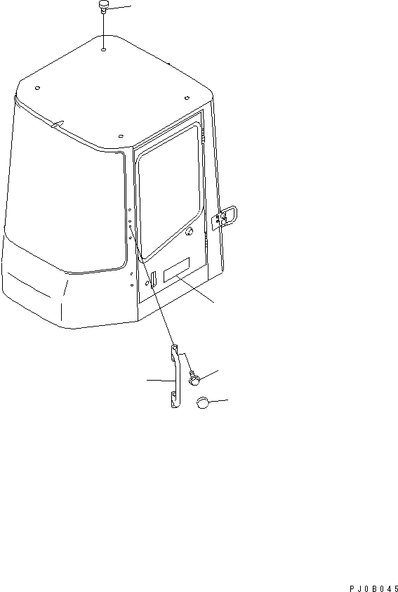 Схема запчастей Komatsu WA100M-3-CB - КАБИНА (HANDRAIL) (СНЕГОУБОРОЧН. СПЕЦ-Я.)(№-) OPERATIORS ОБСТАНОВКА И СИСТЕМА УПРАВЛЕНИЯ