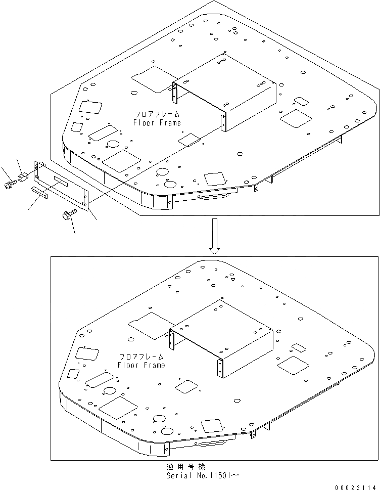 Схема запчастей Komatsu WA100M-3-CB - ПОЛ (COVER) (С КАБИНОЙ)(№-) OPERATIORS ОБСТАНОВКА И СИСТЕМА УПРАВЛЕНИЯ