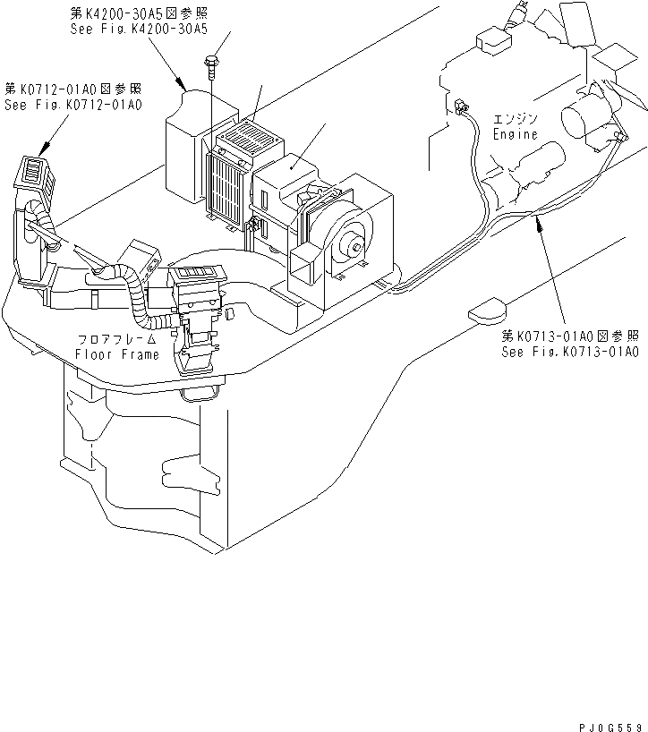 Схема запчастей Komatsu WA100M-3-CB - ОБОГРЕВАТЕЛЬ. (ОТОПИТЕЛЬ)(№-) OPERATIORS ОБСТАНОВКА И СИСТЕМА УПРАВЛЕНИЯ