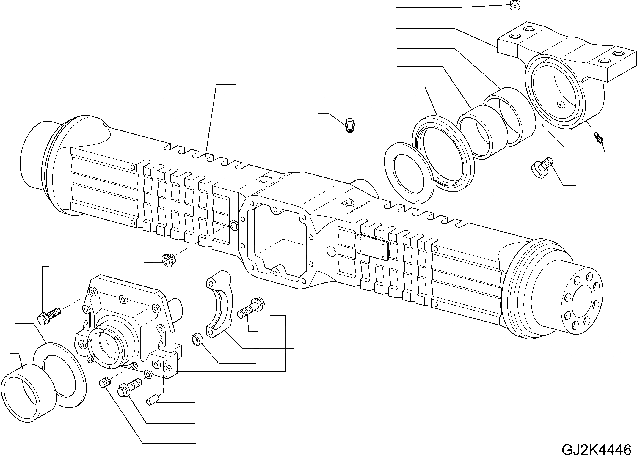 Схема запчастей Komatsu WA100M-6 - ЗАДН. МОСТ (С % DIFF. БЛОКИР.) (КОЖУХ И КОМПОНЕНТЫ) (/) F ТРАНСМИССИЯ