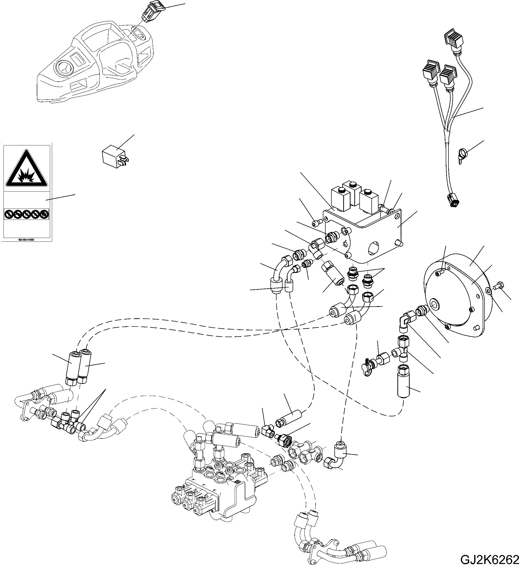 Схема запчастей Komatsu WA100M-6 - ГИДРАВЛ ECSS ( КМ/Ч) (ОПЦ.) H ГИДРАВЛИКА