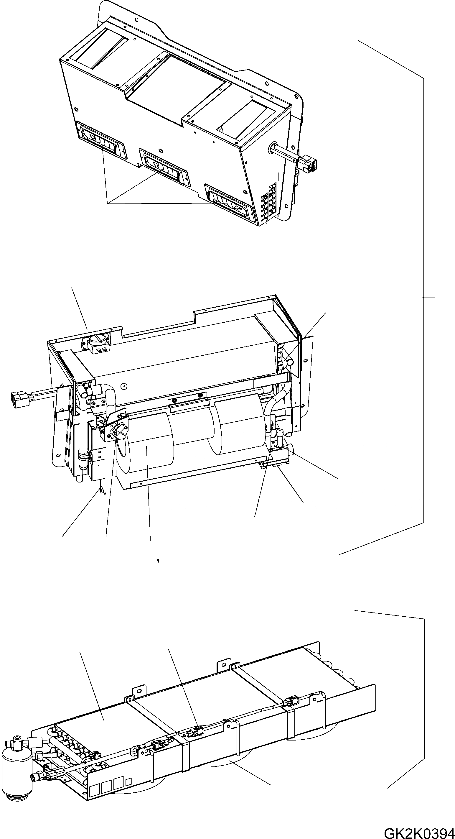 Схема запчастей Komatsu WA100M-6 - КОНДИЦ. ВОЗДУХА И КРЫШКАACITOR (ВНУТР. ЧАСТИ) K OPERATORґS ОБСТАНОВКА И СИСТЕМА УПРАВЛЕНИЯ