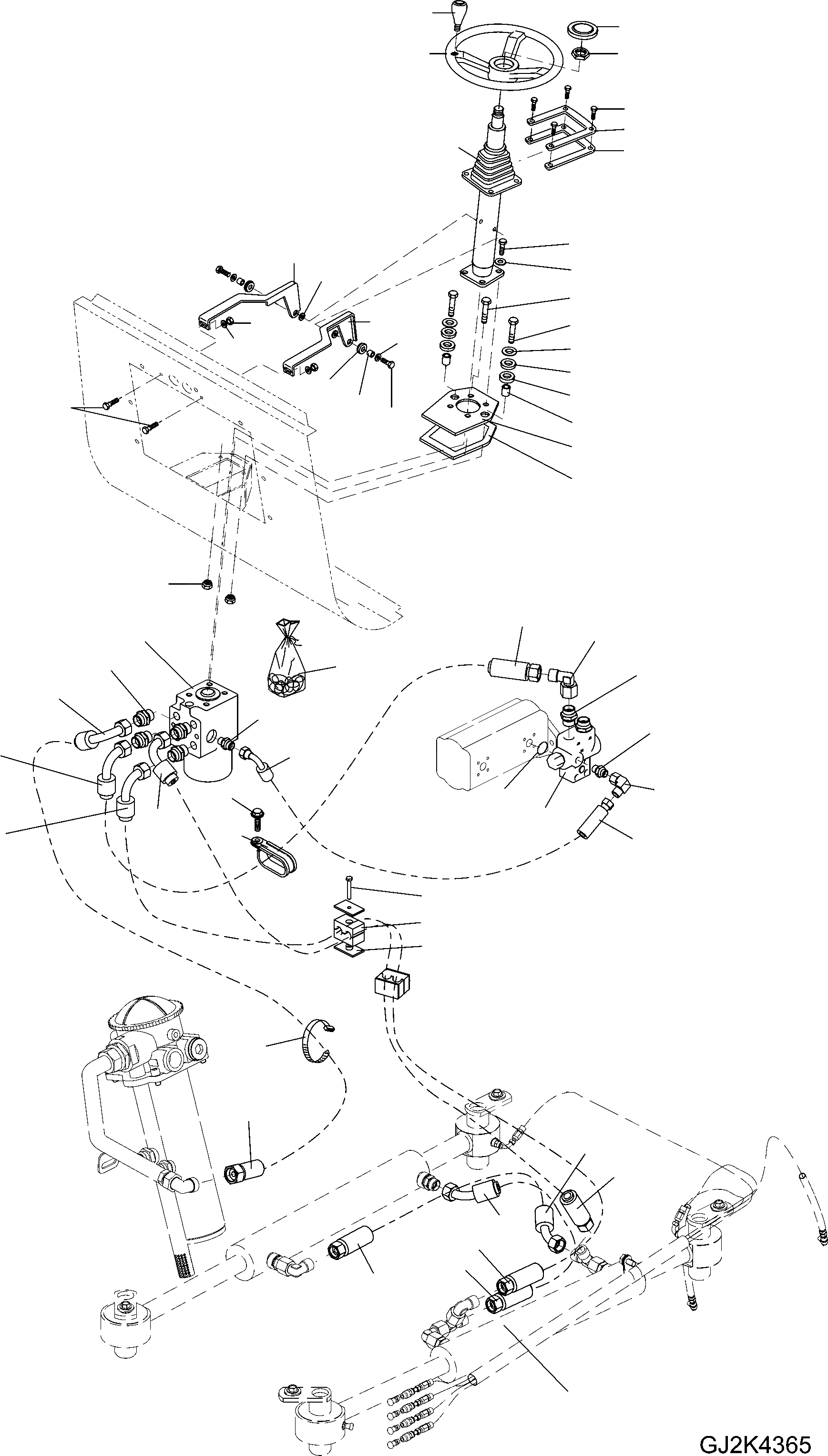 Схема запчастей Komatsu WA100M-5 30 km - РУЛЕВ. УПРАВЛЕНИЕ, РУЛЕВ. УПРАВЛЕНИЕ КРЕПЛЕНИЕ 7 РУЛЕВ. УПРАВЛЕНИЕ