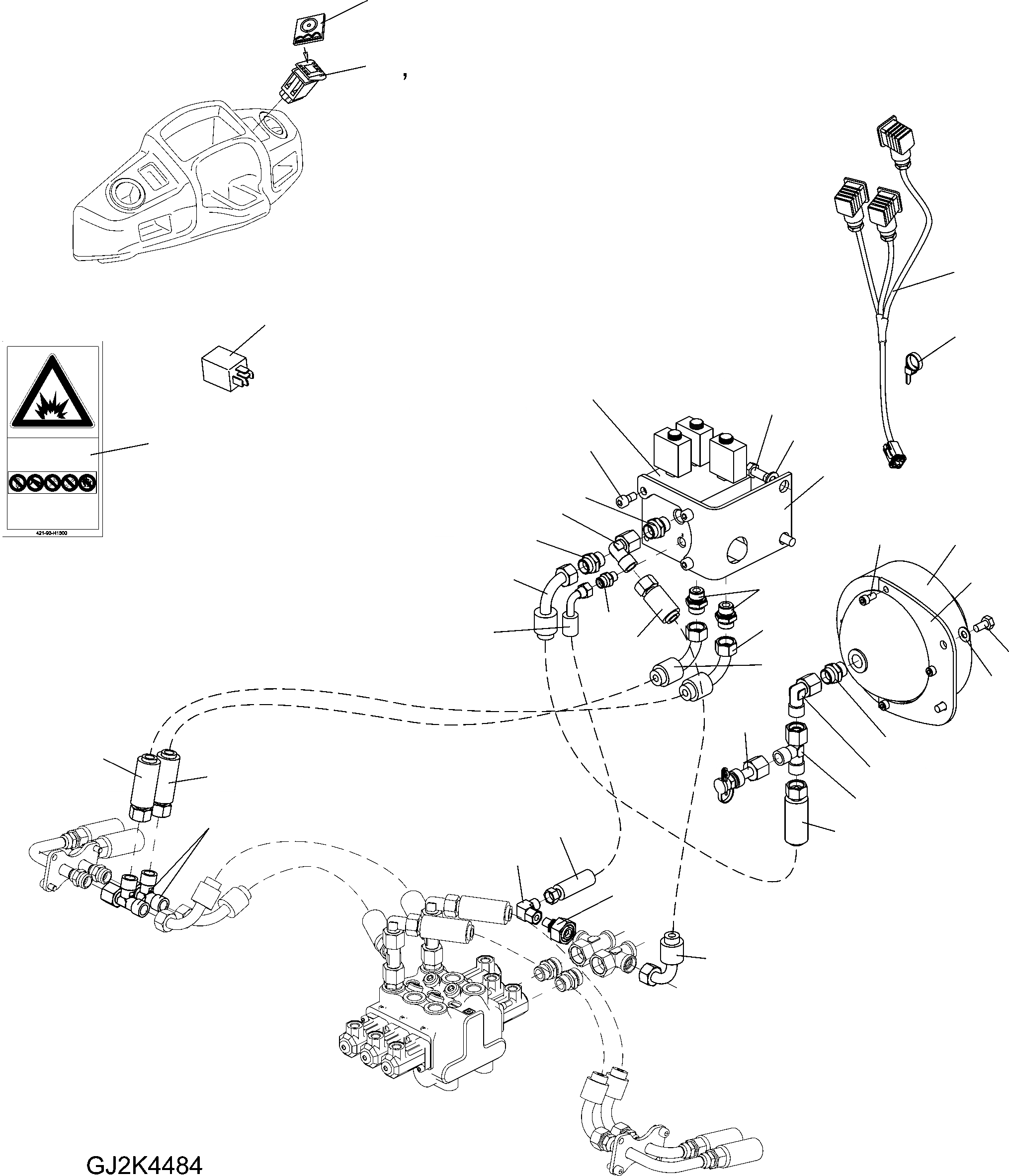 Схема запчастей Komatsu WA100M-5 30 km - ECSS. ОБОРУД-Е ОБОРУД-Е