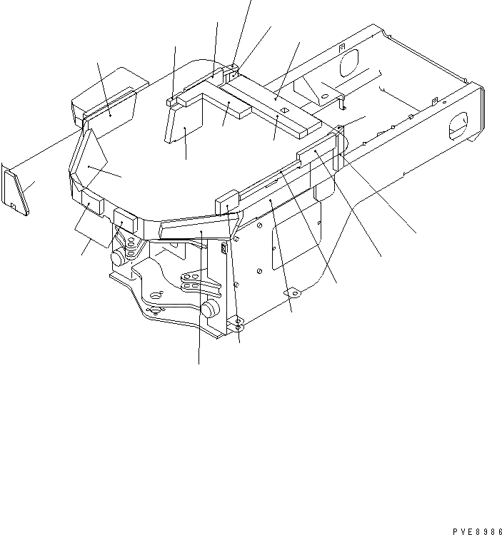 Схема запчастей Komatsu WA100SSS-3-H - ЩИТКИ (/) (SUPER SILENT СПЕЦ. СПЕЦ-Я.) ЧАСТИ КОРПУСА