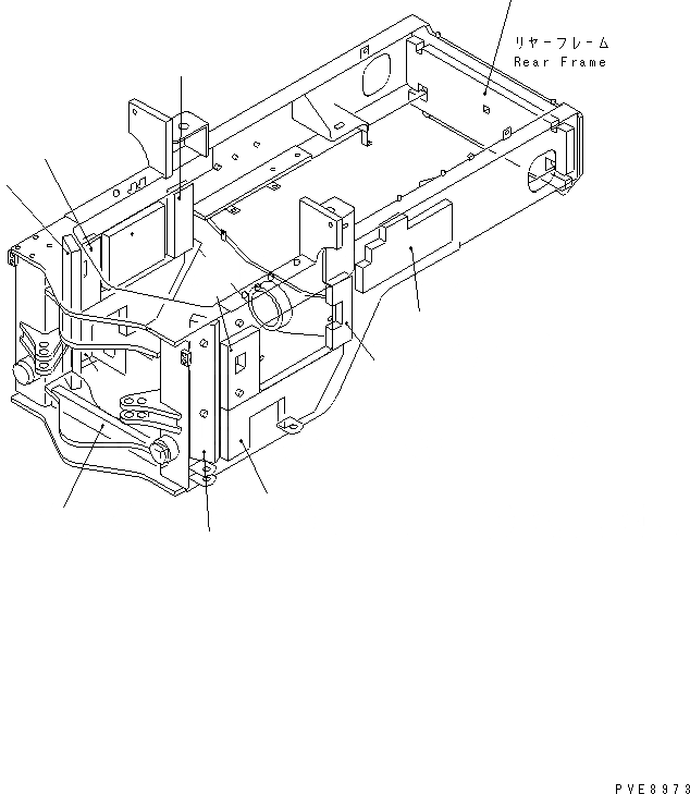 Схема запчастей Komatsu WA100SS-3A - ЗАДН. РАМА (ЩИТКИ) (SUPER БЕСШУМН. СПЕЦИФ-Я) (СПЕЦ-Я ДЛЯ УТИЛИЗАЦИИ ПРОМ. ОТХОДОВ) ОСНОВНАЯ РАМА И ЕЕ ЧАСТИ