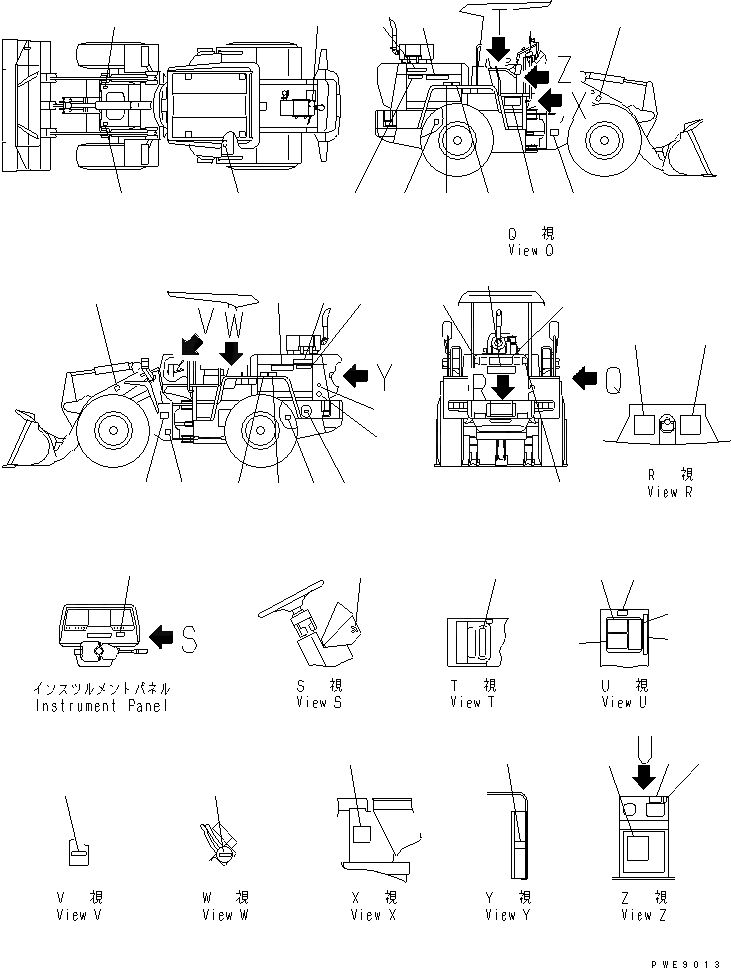 Схема запчастей Komatsu WA100SS-3-H - МАРКИРОВКА (ЯПОН.) (SUPER БЕСШУМН. СПЕЦИФ-Я)(№-79) МАРКИРОВКА