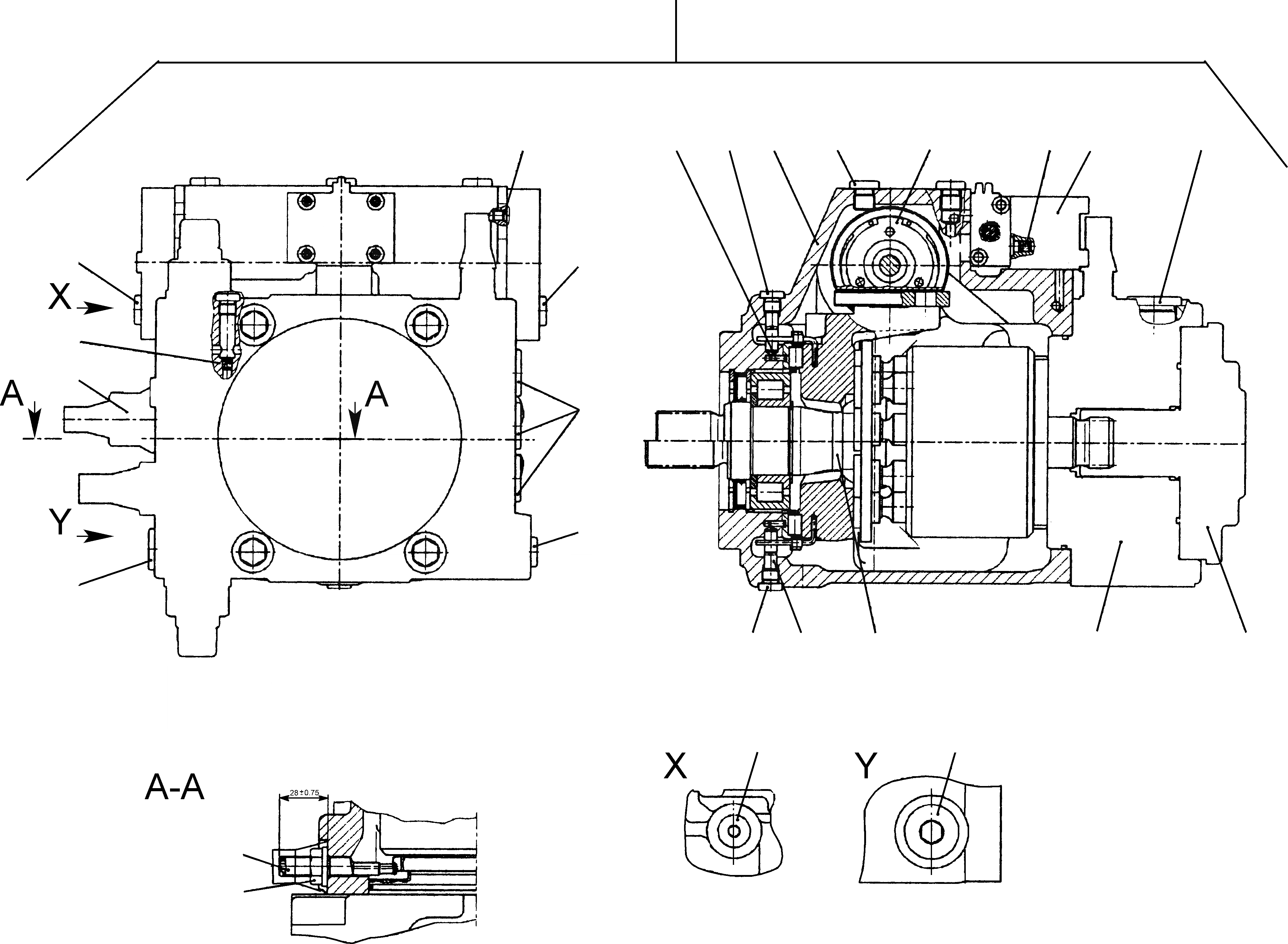 Схема запчастей Komatsu WA115-3 - AXIAL ПОРШЕНЬ НАСОС ТРАНСМИССИЯ, КРЕСТОВИНА