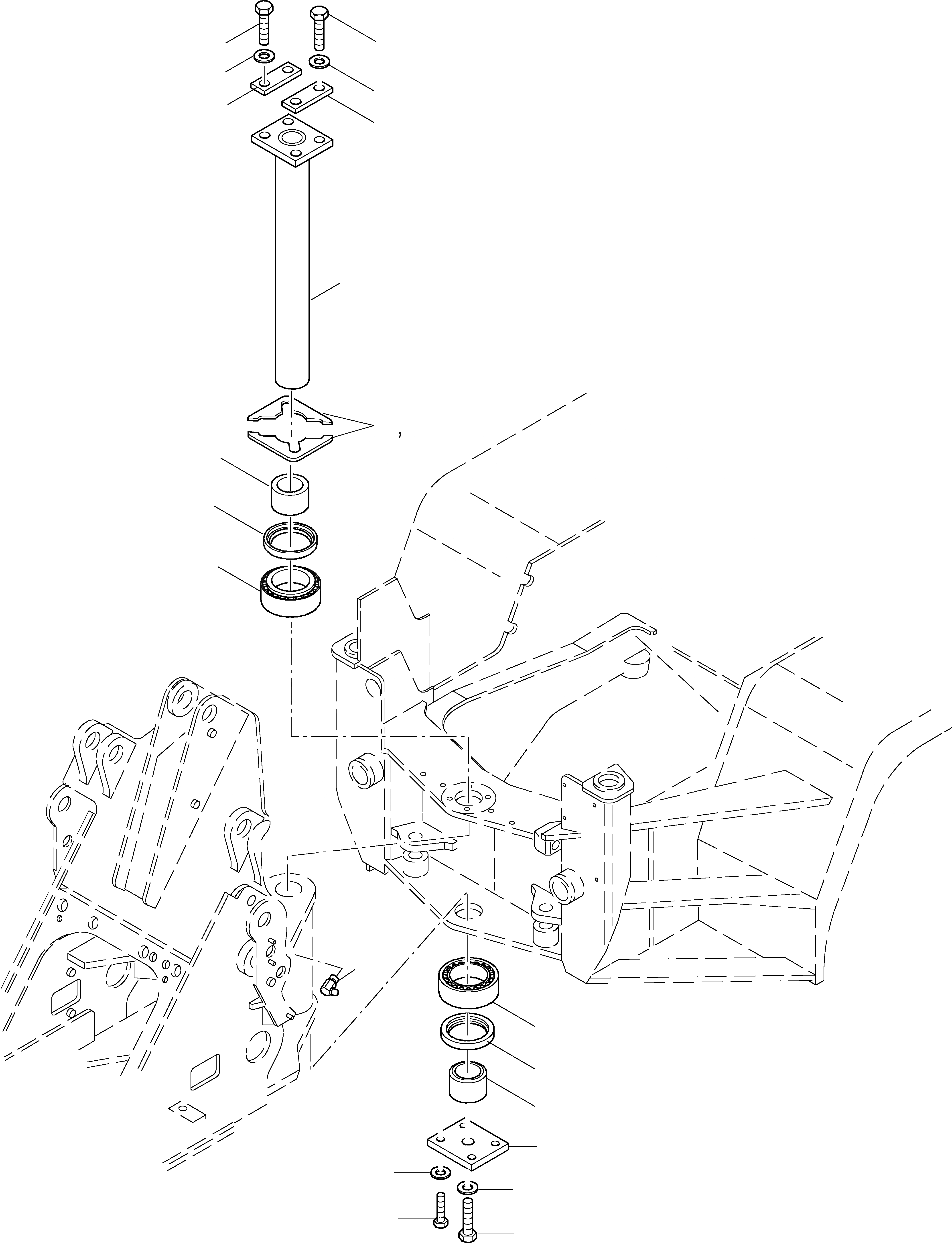 Схема запчастей Komatsu WA115-3 - HINGE РАМА