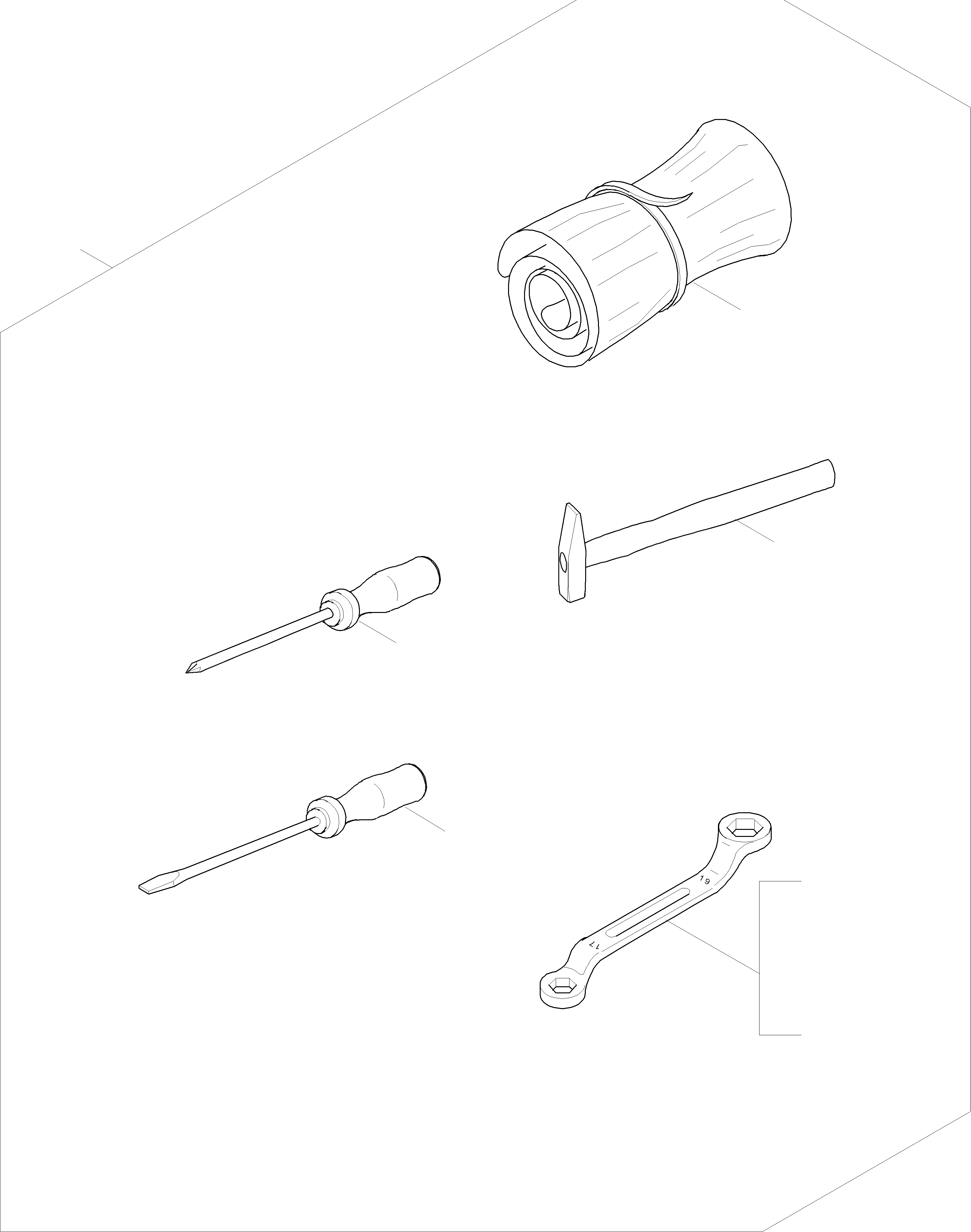 Схема запчастей Komatsu WA115-3 - ИНСТРУМЕНТ ИНСТРУМЕНТ, АКСЕССУАРЫ, БУКВЕНН.