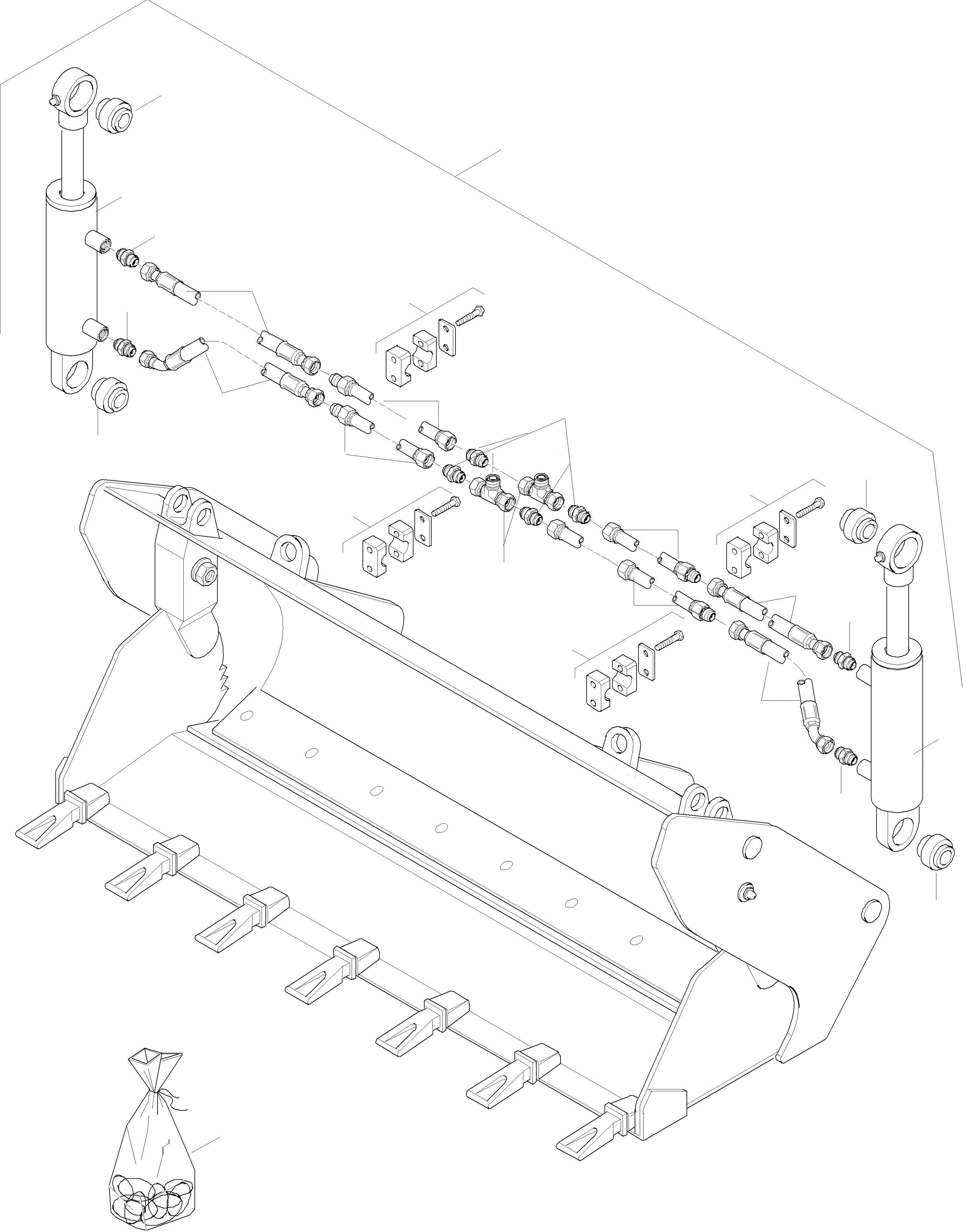 Схема запчастей Komatsu WA115-3 - GRAB КОВШ, ТРУБЫS ОБОРУД-Е