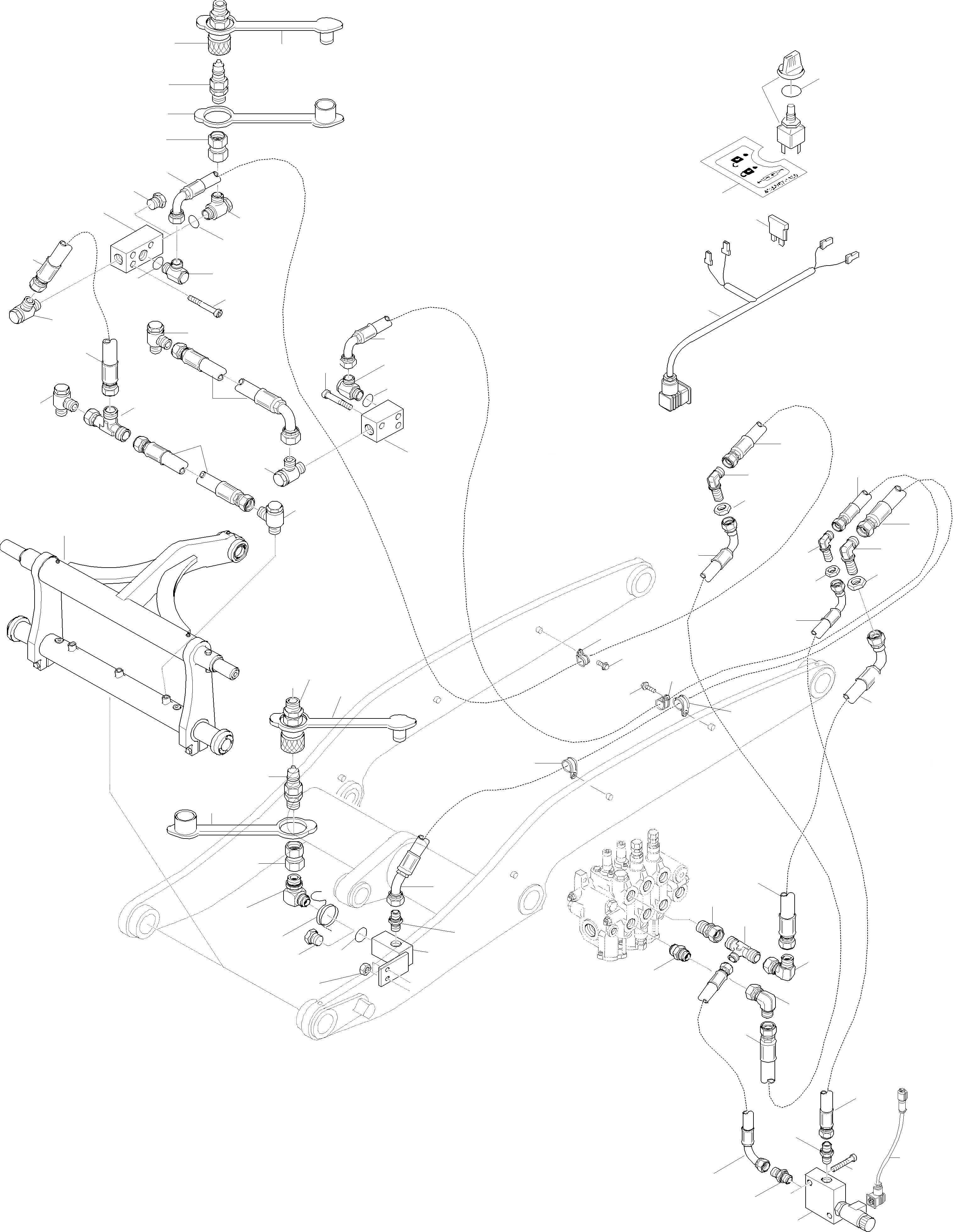 Схема запчастей Komatsu WA115-3 - QUICK CHANGE DEVICE, ТРУБЫS ОБОРУД-Е