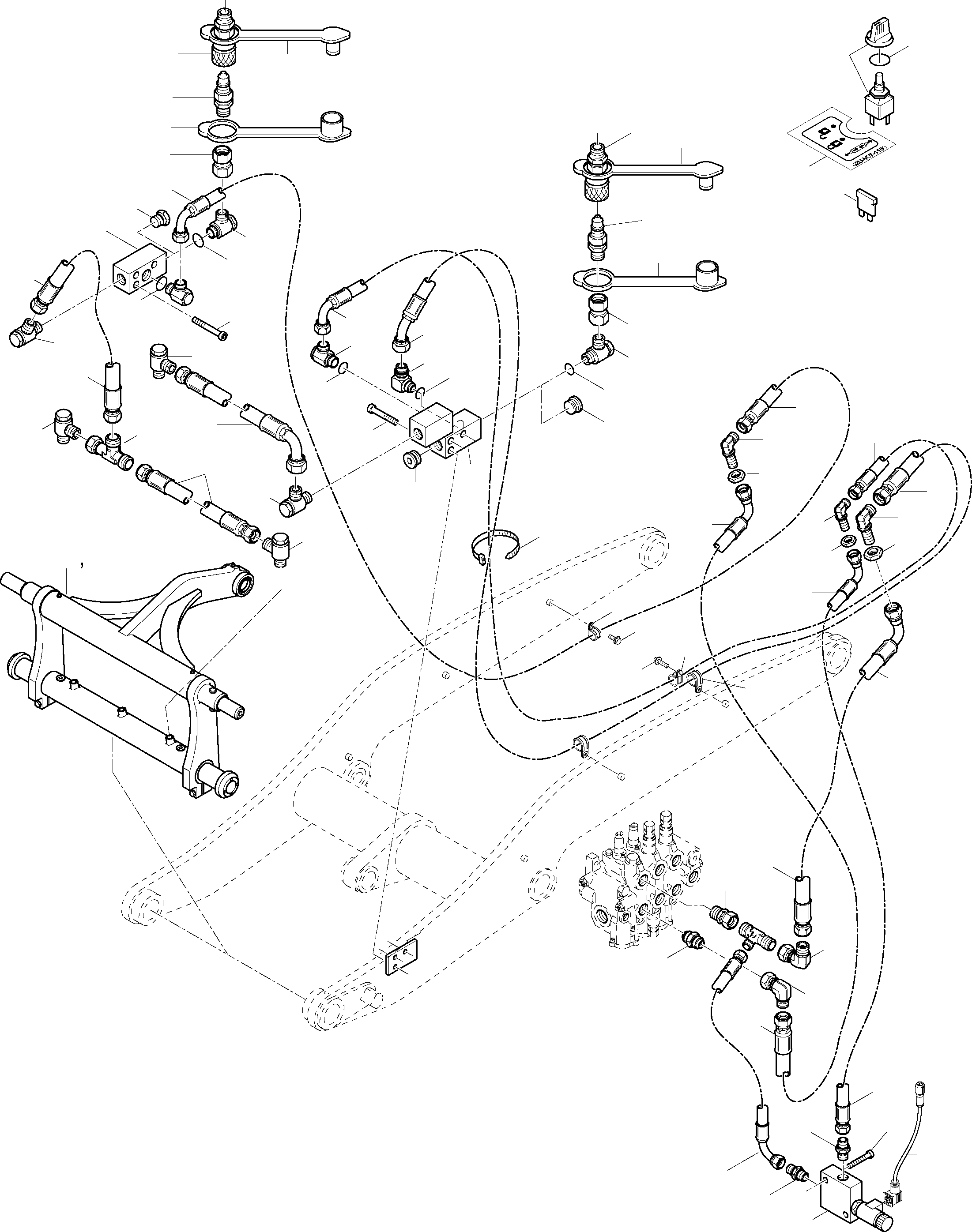 Схема запчастей Komatsu WA115-3 - QUICK CHANGE DEVICE, ТРУБЫS ОБОРУД-Е