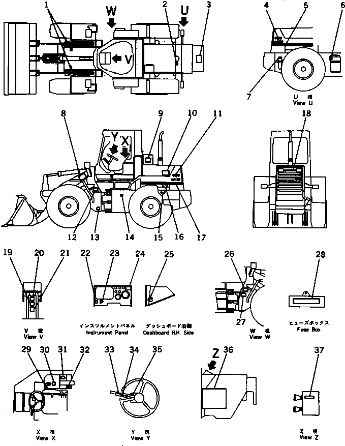 Схема запчастей Komatsu WA120-1 - МАРКИРОВКА (TBG/ABE СПЕЦ-Я.) СПЕЦ. APPLICATION ЧАСТИ