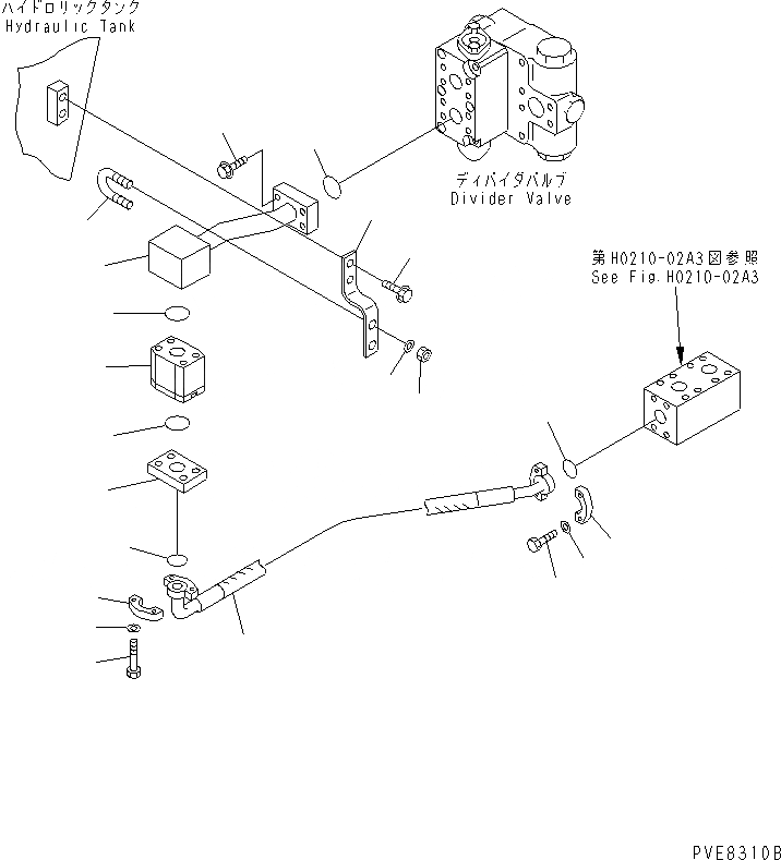 Схема запчастей Komatsu WA120-3 - ГИДРОЛИНИЯ (DIVIDER КЛАПАН¤ БАК PORT)(С ЭКСТРЕНН. УПРАВЛ.) (ДЛЯ -SPEED) ГИДРАВЛИКА