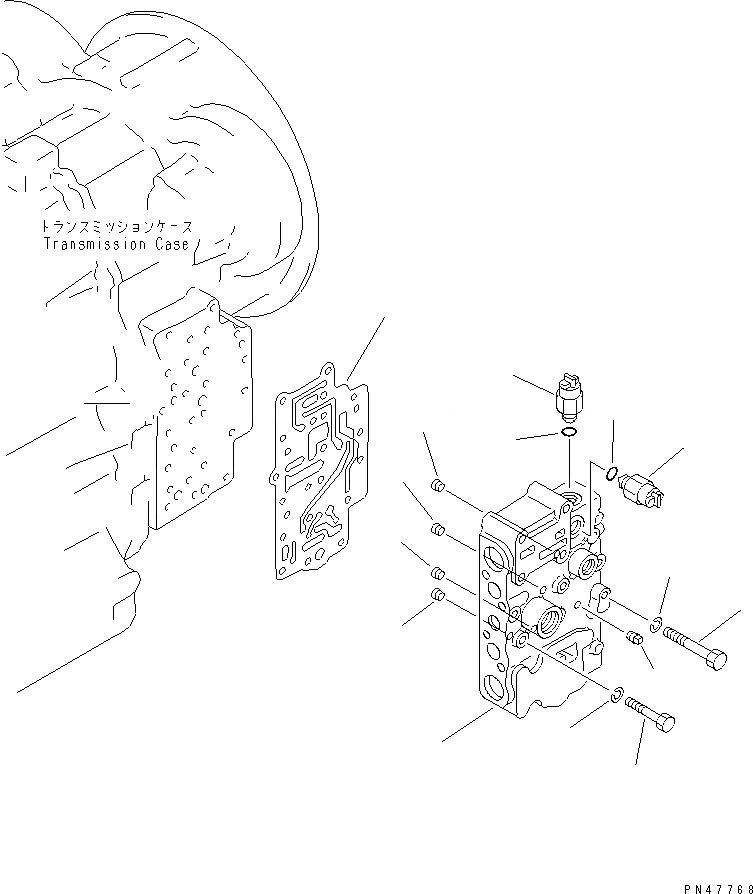 Схема запчастей Komatsu WA120-3 - КЛАПАН УПРАВЛЕНИЯ ТРАНСМИССИЕЙ (/) (КРЕПЛЕНИЕ)(№-) ТРАНСМИССИЯ