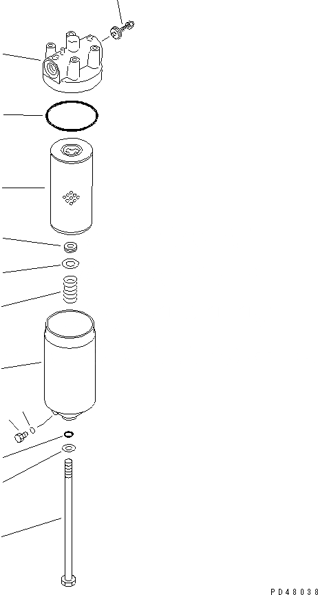 Схема запчастей Komatsu WA120-3 - МАСЛЯНЫЙ ФИЛЬТР ТРАНСМИССИИ(№-) ТРАНСМИССИЯ