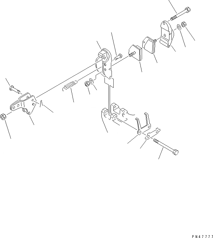 Схема запчастей Komatsu WA120-3 - СТОЯНОЧНЫЙ ТОРМОЗ(№-) ВЕДУЩ. ВАЛ¤ ДИФФЕРЕНЦ. И КОЛЕСА