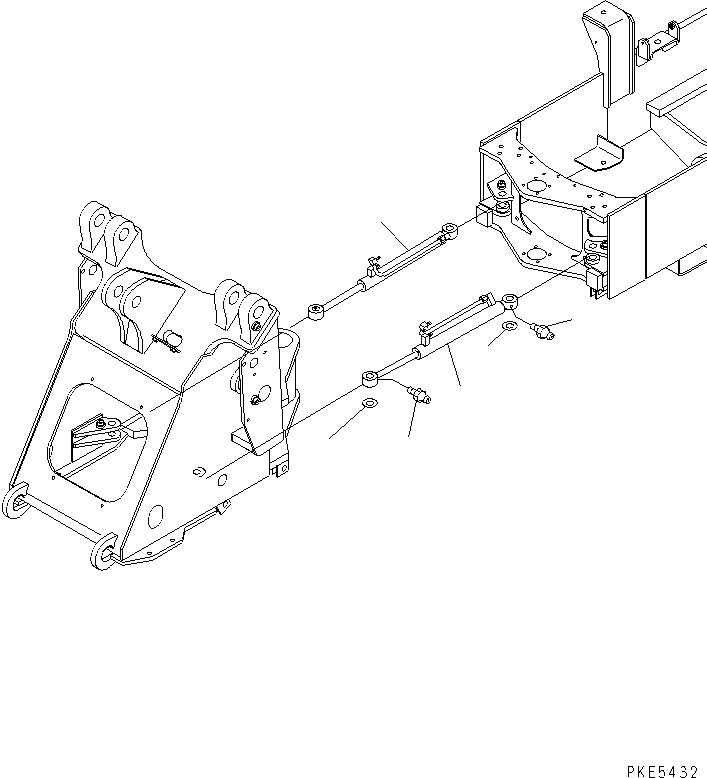 Схема запчастей Komatsu WA120-3CS - ЦИЛИНДР РУЛЕВ. УПР-Я (ЦИЛИНДР И СМАЗ. ФИТТИНГ) ОСНОВНАЯ РАМА И ЕЕ ЧАСТИ