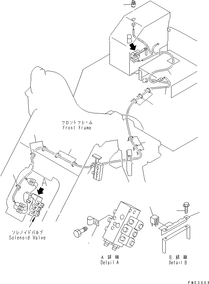 Схема запчастей Komatsu WA120-3 - ЭЛЕКТРИКА (ЛИНИЯ ECSS) ЭЛЕКТРИКА