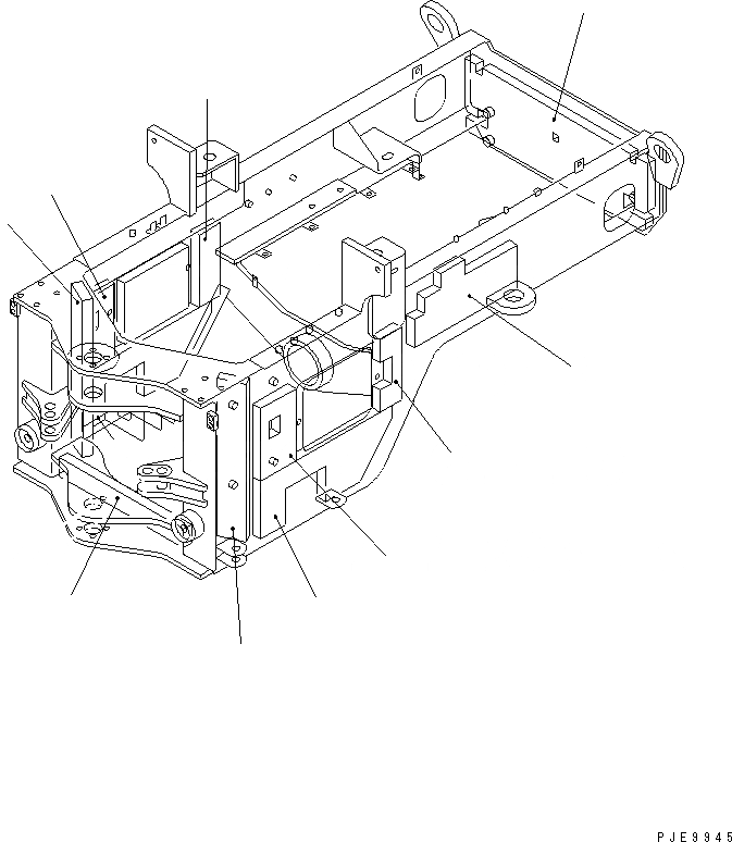 Схема запчастей Komatsu WA120-3 - ЗАДН. РАМА (NOISE ABATEMENT ЧАСТИ) (ДЛЯ ЕС) ОСНОВНАЯ РАМА И ЕЕ ЧАСТИ