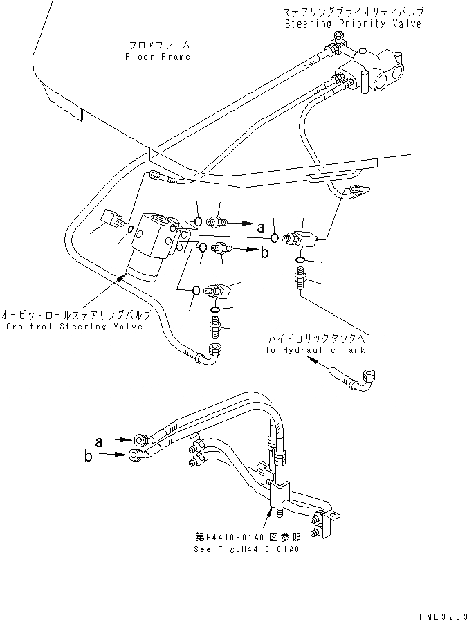 Схема запчастей Komatsu WA120-3 - РУЛЕВОЕ КОЛЕСО И РУЛЕВ. КОЛОНКА И ORBITROL (СОЕД-Е)(№-9) OPERATIORS ОБСТАНОВКА И СИСТЕМА УПРАВЛЕНИЯ
