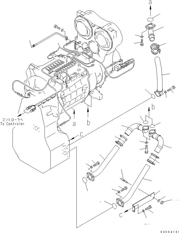 Схема запчастей Komatsu WA1200-3 - ТРАНСМИССИЯ ПРОВОДКА И ТРУБЫ (/) ГИДРОТРАНСФОРМАТОР И ТРАНСМИССИЯ