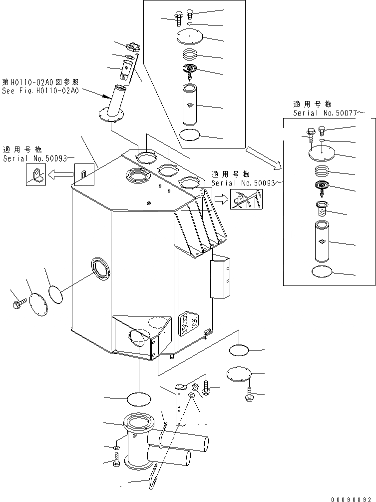 Схема запчастей Komatsu WA1200-3 - ГИДР. БАК. (/) ГИДРАВЛИКА
