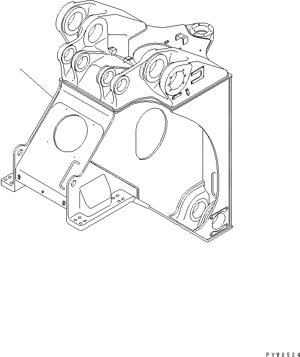 Схема запчастей Komatsu WA1200-3 - ПЕРЕДН. РАМА ОСНОВНАЯ РАМА И ЕЕ ЧАСТИ