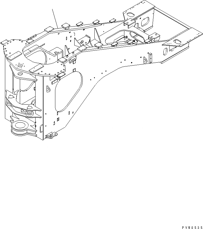 Схема запчастей Komatsu WA1200-3 - ЗАДН. РАМА ОСНОВНАЯ РАМА И ЕЕ ЧАСТИ