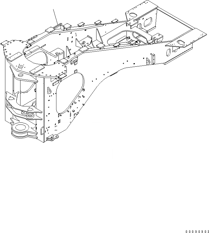 Схема запчастей Komatsu WA1200-3 - ЗАДН. РАМА (СИЛОВАЯ ПЕРЕДАЧА ЧАСТИ КОРПУСА¤ FIRE SUPRESSION СТОЙКА¤ RIO TINTO СПЕЦ-Я.)(№9-) ОСНОВНАЯ РАМА И ЕЕ ЧАСТИ