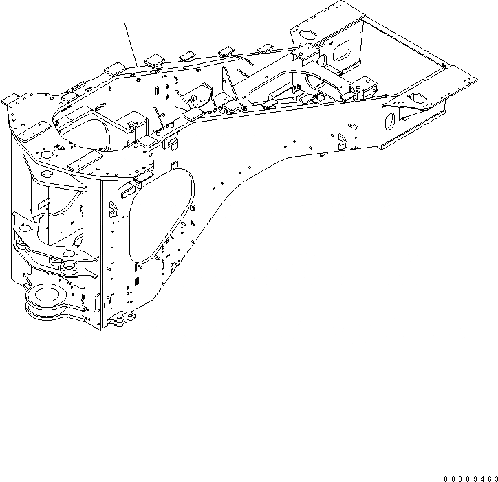 Схема запчастей Komatsu WA1200-3 - ЗАДН. РАМА (СИЛОВАЯ ПЕРЕДАЧА ЧАСТИ КОРПУСА¤ RIO TINTO СПЕЦ-Я.)(№8-) ОСНОВНАЯ РАМА И ЕЕ ЧАСТИ