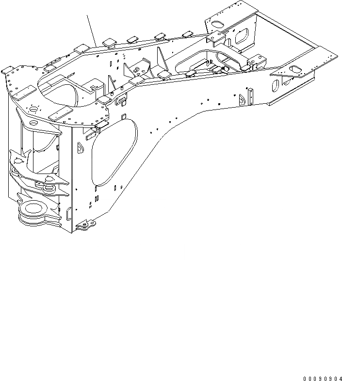 Схема запчастей Komatsu WA1200-3 - ЗАДН. РАМА (CANISTER САПУН)(№9-) ОСНОВНАЯ РАМА И ЕЕ ЧАСТИ