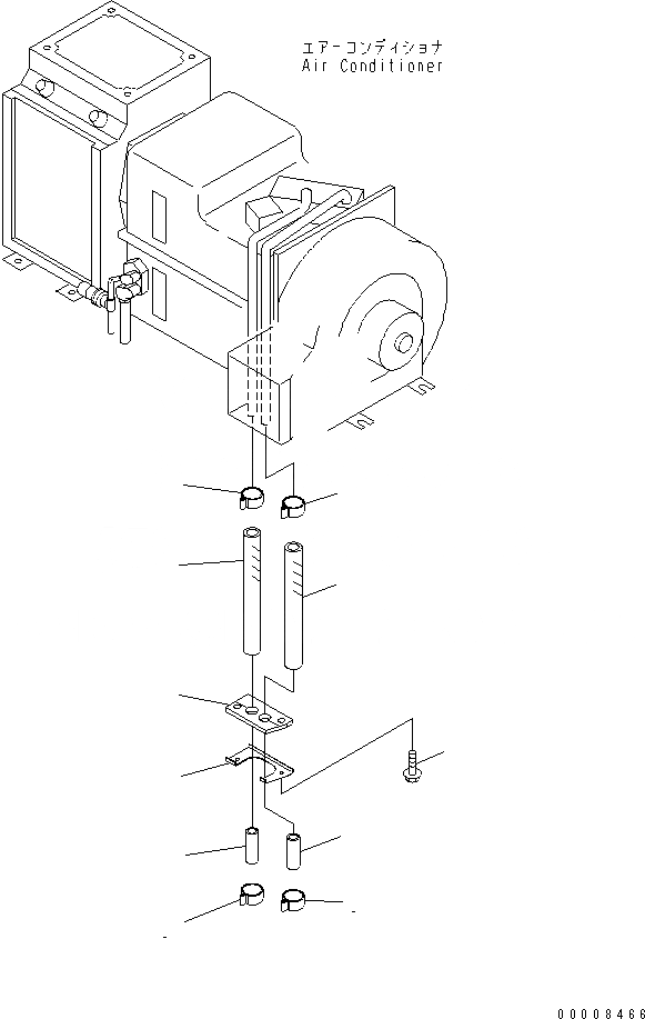 Схема запчастей Komatsu WA1200-3 - ПОЛ SUB (ГИДР. ПРОВОД. ОБОГРЕВАТЕЛЯ)(№-) КАБИНА ОПЕРАТОРА И СИСТЕМА УПРАВЛЕНИЯ