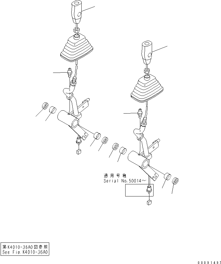 Схема запчастей Komatsu WA1200-3 - OPERATOR AREA (РЫЧАГ УПРАВЛЕНИЯ РАБОЧИМ ОБОРУДОВАНИЕМ) (/)(№79-) ОСНОВН. КОМПОНЕНТЫ И РЕМКОМПЛЕКТЫ