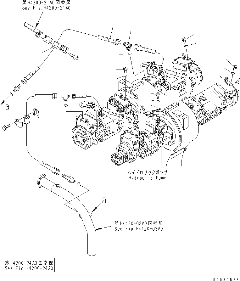 Схема запчастей Komatsu WA1200-3 - ЗАДН. РАМА (ПЕРЕКЛЮЧАТЕЛЬ НАСОС) (НАСОС ВОЗВРАТН. ЛИНИЯ)(№79-) ОСНОВН. КОМПОНЕНТЫ И РЕМКОМПЛЕКТЫ