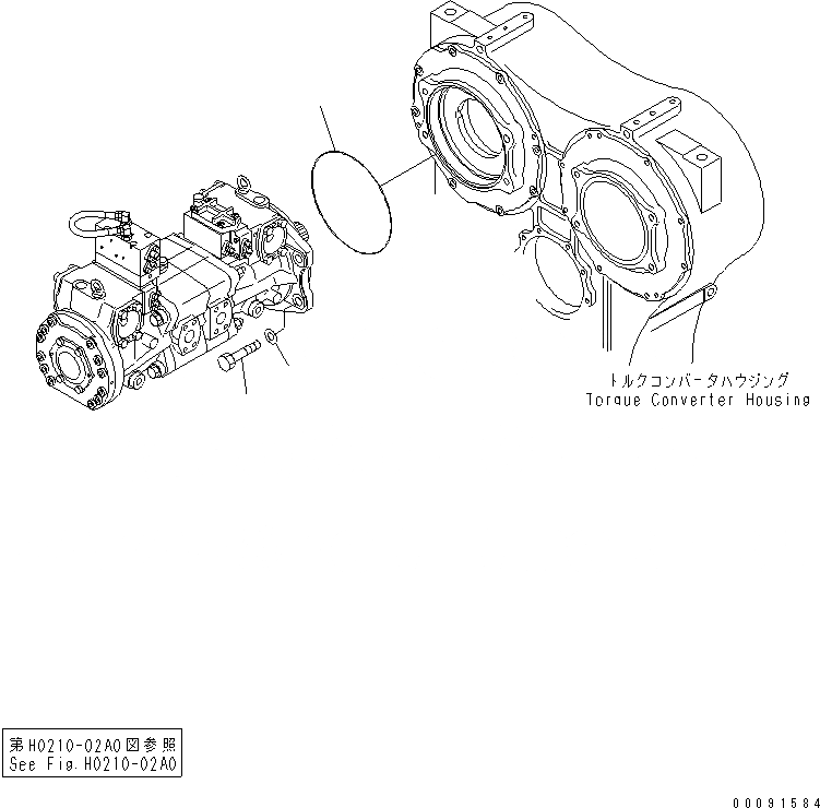 Схема запчастей Komatsu WA1200-3 - ЗАДН. РАМА (ПОГРУЗ. НАСОС (NO. НАСОС) (ПОГРУЗ. НАСОС ЭЛЕМЕНТЫ КРЕПЛЕНИЯ)(№79-) ОСНОВН. КОМПОНЕНТЫ И РЕМКОМПЛЕКТЫ