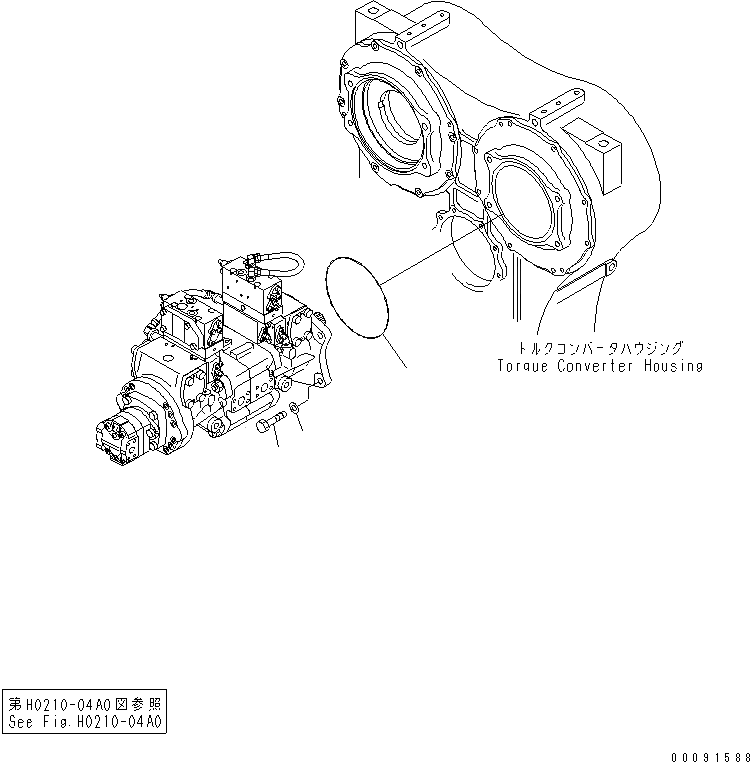 Схема запчастей Komatsu WA1200-3 - ЗАДН. РАМА (ПОГРУЗ. НАСОС (NO. НАСОС) (ПОГРУЗ. НАСОС ЭЛЕМЕНТЫ КРЕПЛЕНИЯ)(№79-) ОСНОВН. КОМПОНЕНТЫ И РЕМКОМПЛЕКТЫ