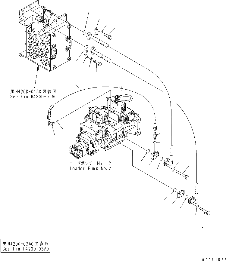 Схема запчастей Komatsu WA1200-3 - ЗАДН. РАМА (ПОГРУЗ. НАСОС (NO. НАСОС) (ПОГРУЗ. НАСОС - IN ЛИНИЯ FILT ER)(№79-) ОСНОВН. КОМПОНЕНТЫ И РЕМКОМПЛЕКТЫ